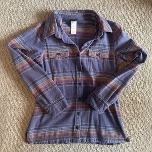 Patagonia Fjord flannel shirt blue stripe
